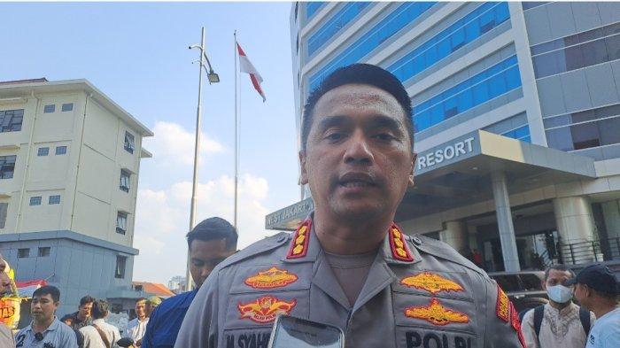 Kapolres Metro Jakarta Barat, Kombes Pol Syahduddi saat jumpa pers di Polres Metro Jakarta Barat, Senin.