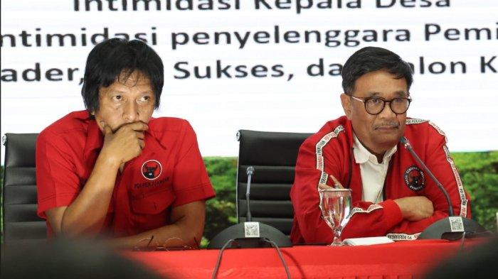 Ketua DPP PDI Perjuangan (PDIP) Djarot Saeful Hidayat didampingi Adian Napitupulu mengungkapkan sejumlah kecurangan Bobby Nasution yang merupakan menantu Joko Widodo di Pilkada Sumatera Utara (Sumut) 2024. PDIP bakal mengadukan kecurangan itu ke Bawaslu.