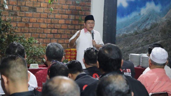 Para Ketua Pimpinan Daerah Partai Kebangkitan Nusantara (PKN) se-Indonesia silaturahim ke kediaman Anas Urbaningrum di Teluk Langsa Kompleks AL Duren Sawit Jakarta Timur, Kamis (25/5/2023).