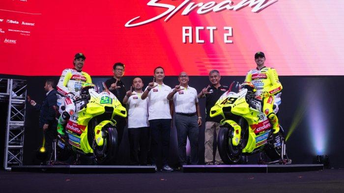 Peluncuran livery motor Pertamina Enduro VR46 Racing Team untuk MotoGP 2025 di Balai Kartini, Setiabudi, Jakarta Selatan, Sabtu (25/1/2025) malam.