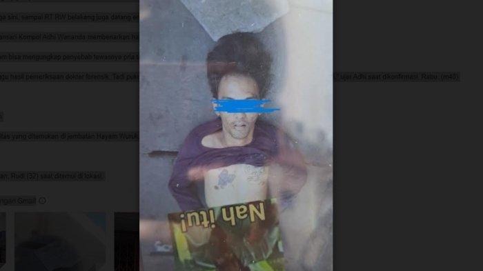 Pria Bertato Diamond dan Wajah Wanita Tewas Tengkurap di Jembatan Hayam