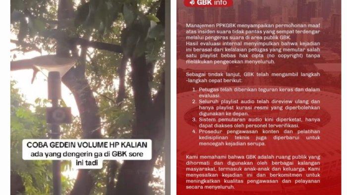 SUARA WANITA DESAH - Viral, warga yang sedang bersantai, berjalan-jalan, atau sedang berolahraga di kawasan Gelora Bung Karno (GBK) Senayan, Jakarta, dihebohkan dengan suara wanita mendesah seperti sedang berhubungan intim, yang keluar dari speaker atau pengeras suara di GBK.