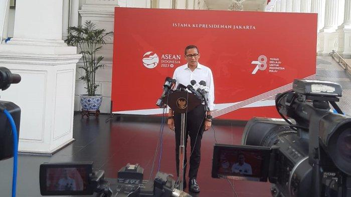 Menparekraf, Sandiaga Uno di Istana Negara, Gambir, Jakarta Pusat pada Senin (14/8/2023).