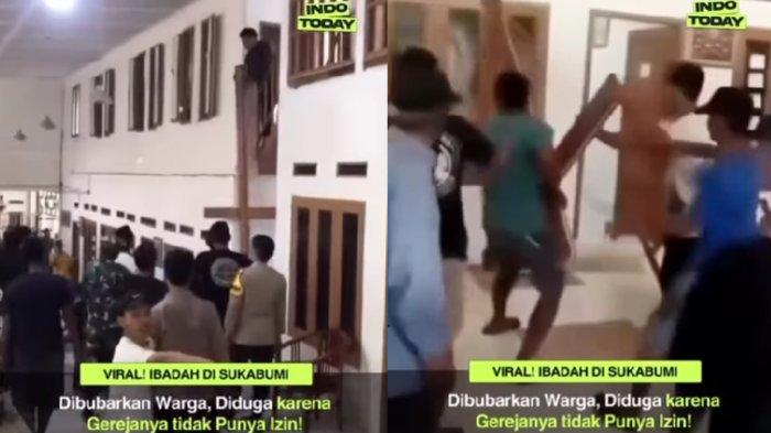 VIRAL MEDIA SOSIAL - Tangkapan layar video viral yang merekam momen ratusan warga melakukan perusakan gereja di Sukabumi, Jawa Barat pada Jumat (27/6/2025) siang. Dalam rekaman video yang beredar luas, ratusan warga terlihat beringas menyerbu sebuah bangunan berlantai dua yang diketahui milik Maria Veronica Ninna di Kampung Tangkil, Kecamatan Cidahu, Kabupaten Sukabumi.
