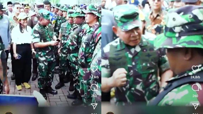 Video Kepala Staf Angkatan Darat (KSAD) Jenderal TNI Dudung Abdurachman memeriksa isi dompet Bintara Pembina Desa (Babinsa) viral di media sosial.