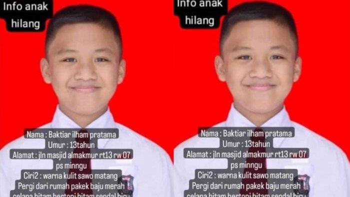 Info Orang Hilang, Bocah 13 Tahun Ilham 2 Minggu Belum Kembali, Sempat ...
