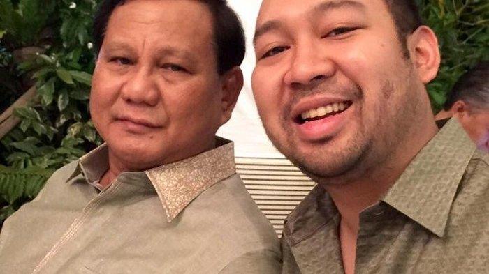 Prabowo Subianto bersama putra tunggalnya, Didit Hediprasetyo.