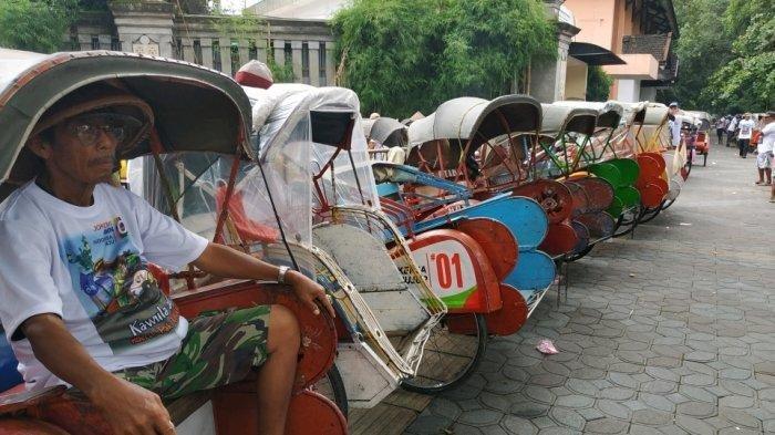 Ilustrasi tukang becak di Solo