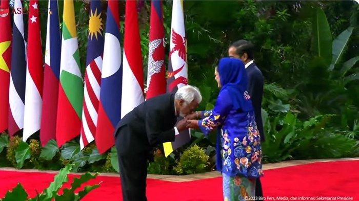 Tiba di Lokasi KTT ASEAN PM Timor Leste Cium Tangan Ibu Negara Iriana Jokowi