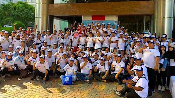 Suasana saat kegiatan jalan santai yang diselenggarakan oleh PPI, Minggu (1/12/2024).