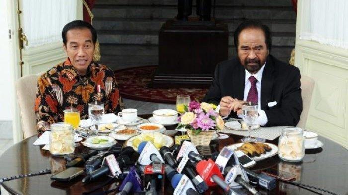 Presiden Jokowi menggunakan trik tangguhnya melobi lawan politik, yakni mengajak makan malam Ketua Umum Partai NasDem Surya Paloh, Minggu (18/2/024). Ada dugaan ajak gabung KIM.