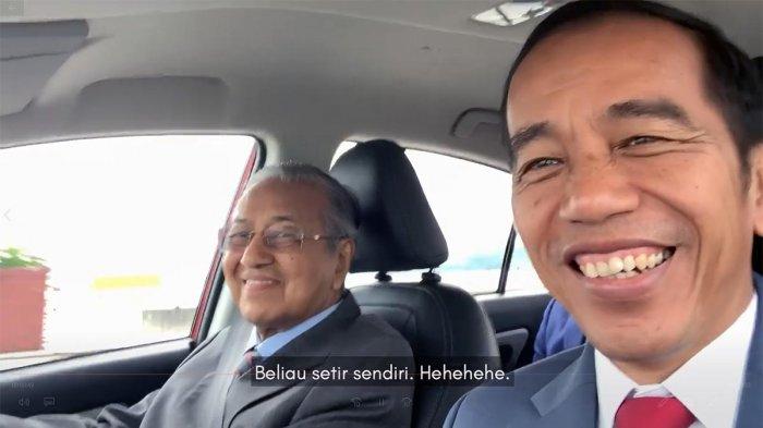 Presiden Joko Widodo ngevlog bersama PM Malaysia Mahathir Mohammad di Malaysia