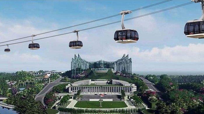 Beginilah gambaran kereta gantung yang ada di IKN Nusantara di Kaltim, moda transportasi itu akan menghubungkan lokasi pemukiman dengan pusat pemerintahan sehingga mudah beraktivitas.