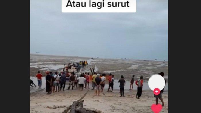 Air Laut Surut Tiba-tiba di Pantai Bangka Belitung - Wartakotalive.com