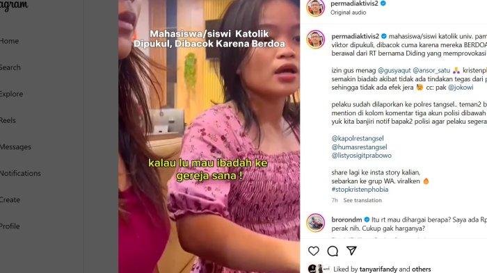 Kasus pengeroyokan mahasiswa katolik di Tangsel
