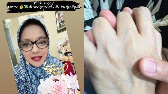 Marissa Haque sempat posting sebelum meninggal, dia gembira dapat kiriman buket uang plastik.