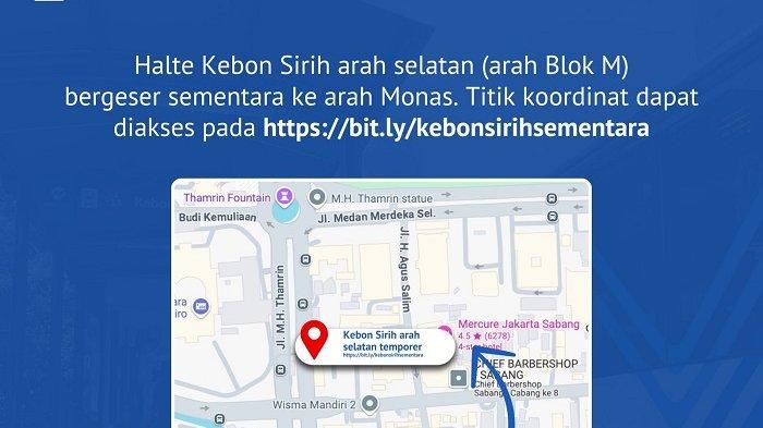 Ini adalah modifikasi halte Transjakarta di Kebon Sirih, Jakpus.