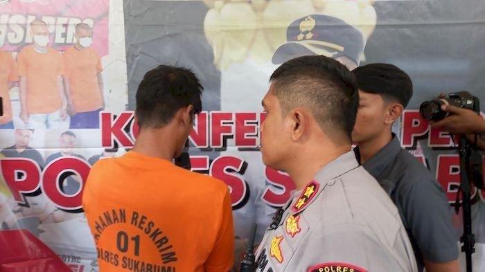 Ayah pelaku penyiksaan terhadap anak saat memberikan pengakuan kepada Kapolres Sukabumi, AKBP Maruly Pardede