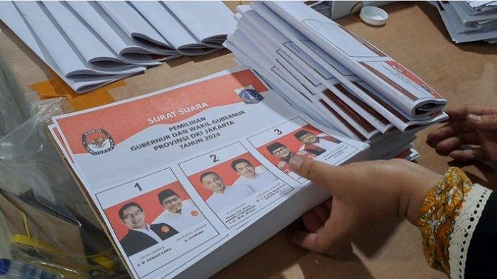 Surat suara untuk Pilkada DKI Jakarta 2024 mulai dilipat.