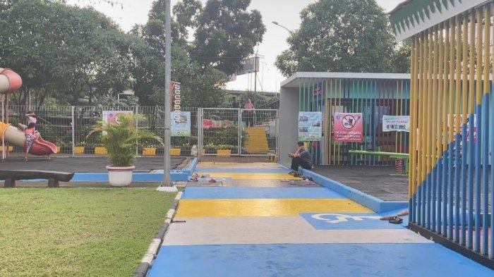 RPTRA KALIJODO - Kondisi RPTRA Kalijodo, Kecamatan Tambora, Jakarta Barat, Minggu (24/5/2025) yang sudah ditata ulang.