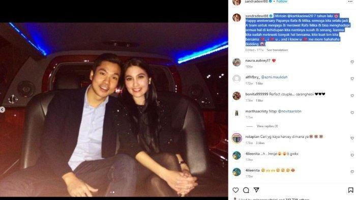 Ini salah satu postingan Sandra Dewi dan Harvey Moeis saat mereka anniversary ke-4.