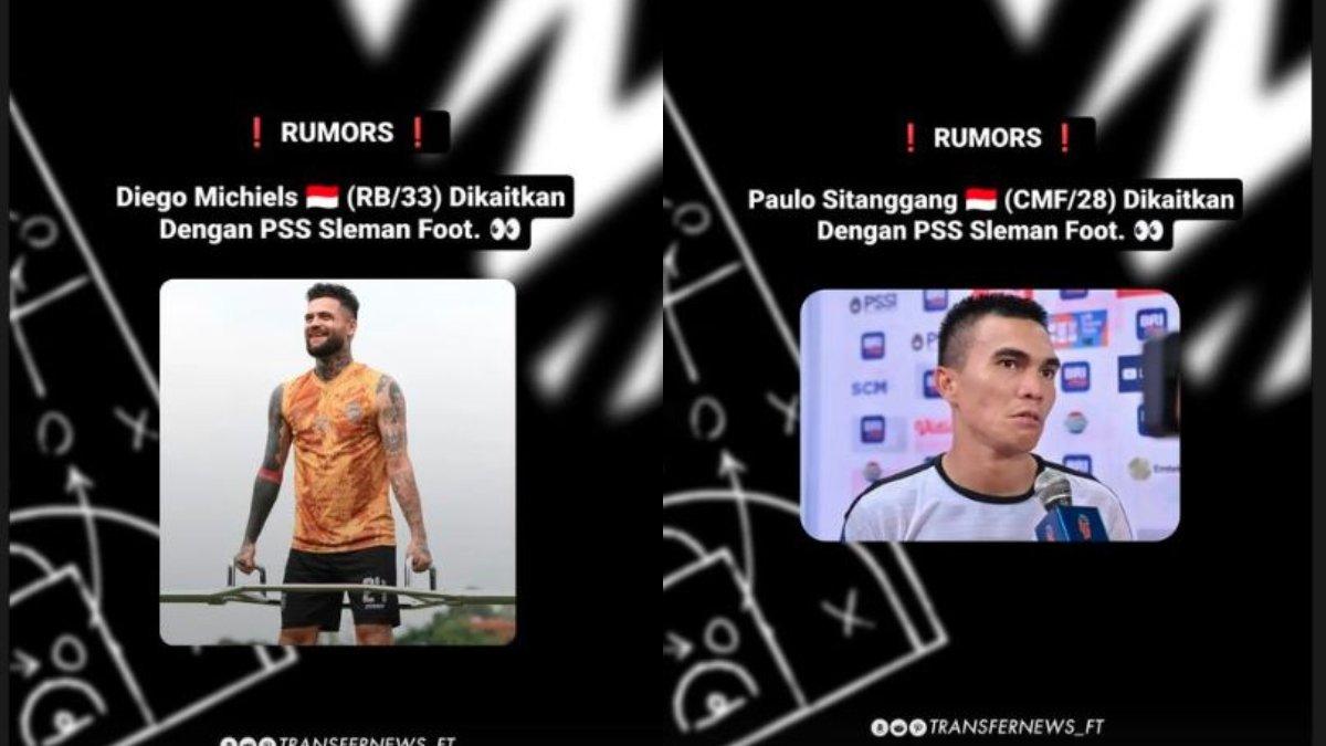 RUMOR - Dua jebolan Timnas Indonesia lintas generasi, yakni Diego Michiels (kiri) dan Paulo Sitanggang (kanan) tengah dikaitkan dengan PSS Sleman jelang Liga 1 2024.