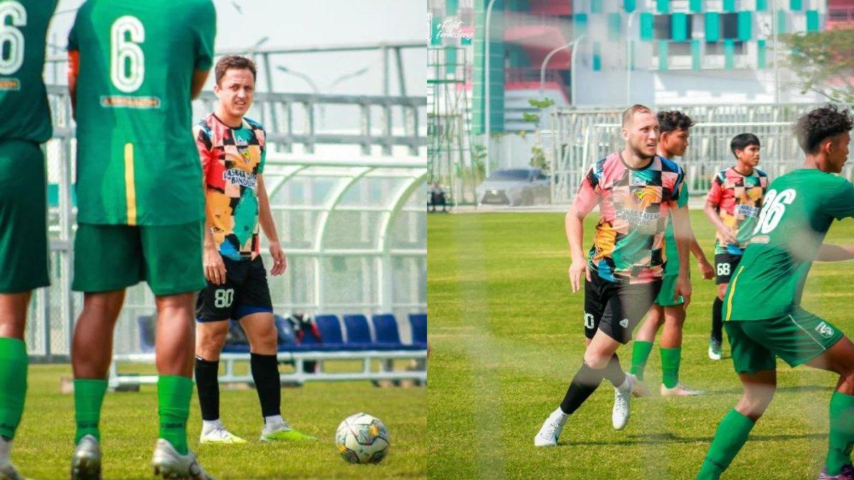 Kolase sosok Akhror Umarjonov (kiri) dan Azamat Abdullaev (kanan), pemain asing Persikab Bandung di Liga 2 2023 yang berasal dari Uzbekistan.