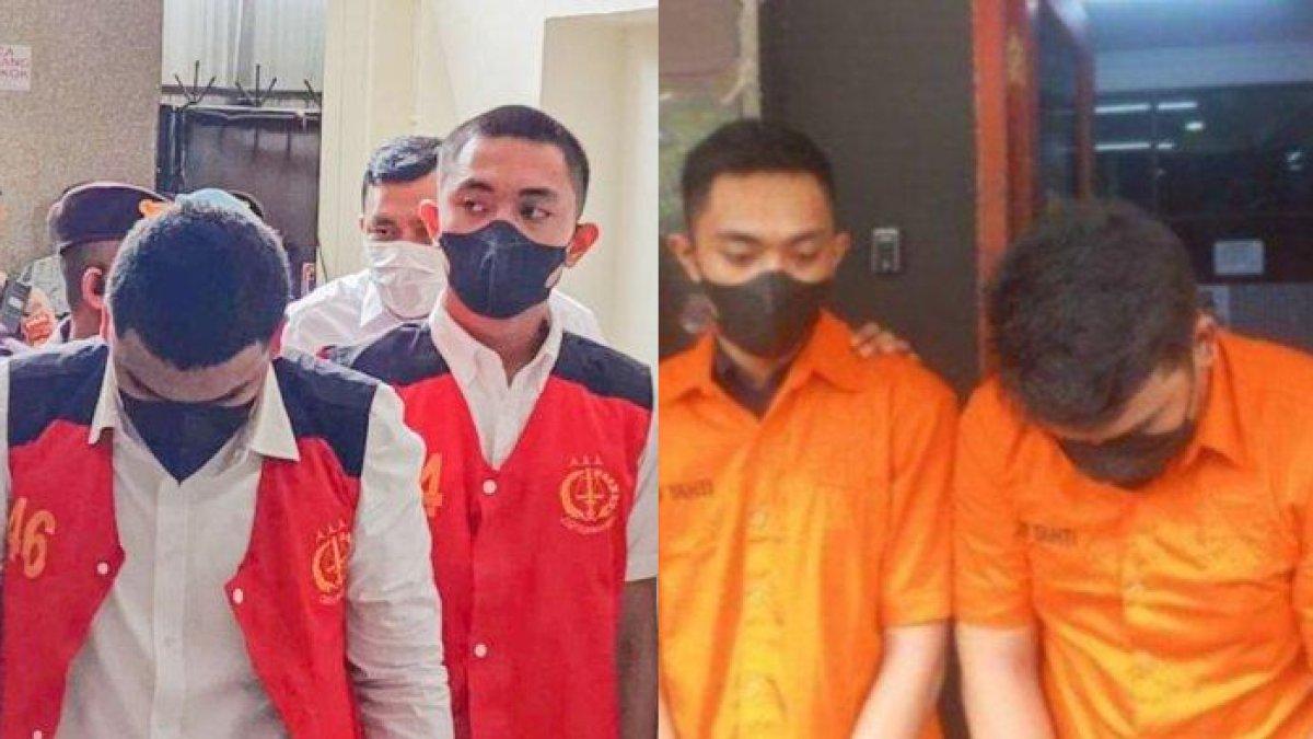 Terdakwa Mario Dandy Satrio (20) dan Shane Lukas (19) saat tiba di Pengadilan Negeri Jakarta Selatan, Selasa (6/6/2023). 