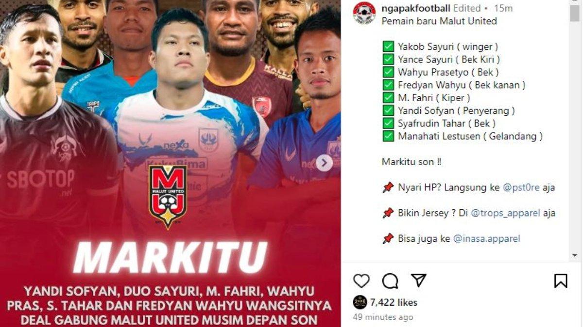 Rumor delapan pemain yang bakal berseragam Malut United pada musim 2024/2025 mendatang.