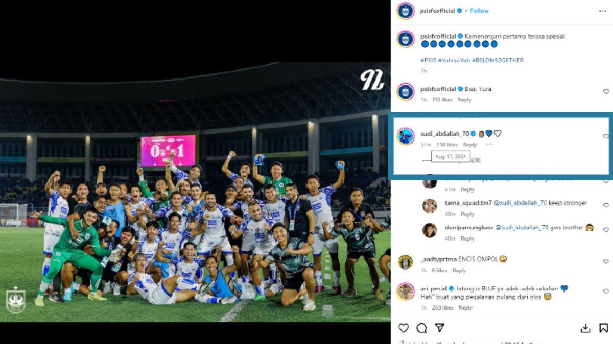 Abdallah Sudi memberikan ucapan selamat seusai PSI