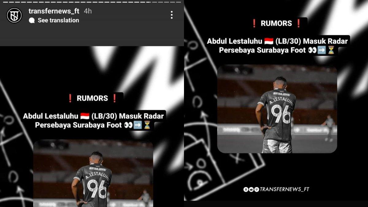 Rumor diliriknya kapten PSS Sleman, yakni Abduh Lestaluhu oleh Persebaya Surabaya jelang bursa transfer musim 2024/2025 kelak.