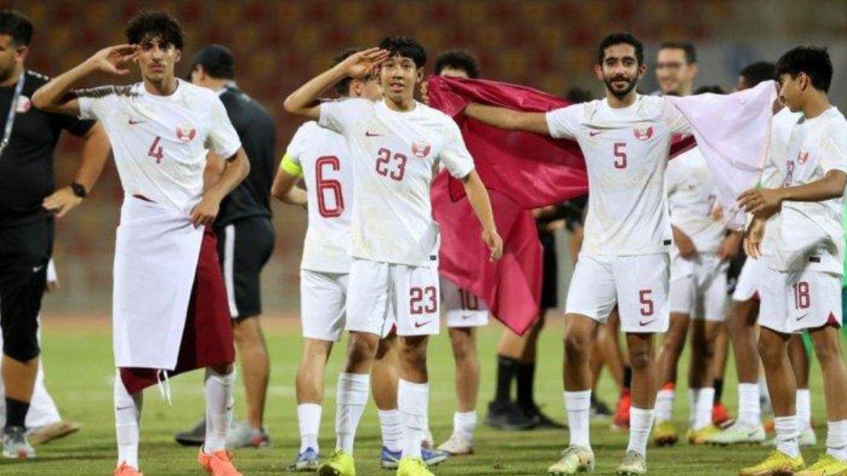 Momen Abdurrahman Iwan saat membela Timnas U-17 Qatar pada 2023 silam.