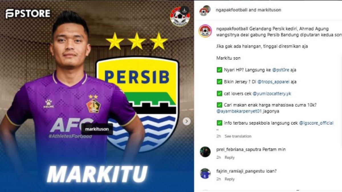 Rumor Ahmad Agung done deal ke Persib Bandung.