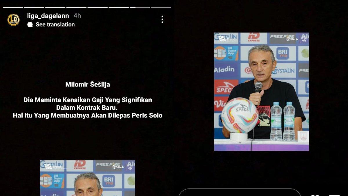 Rumor hengkangnya Milomir Seslija dari Persis Solo dikarenakan faktor tak tercapainya kesepakatan gaji antara kedua belah pihak.
