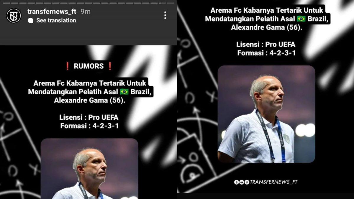 RUMOR - Sosok pelatih asal Brasil, yakni Lucas Gama kabarnya dikaitkan dengan Arema FC untuk gelaran Liga 1 2024 mendatang.