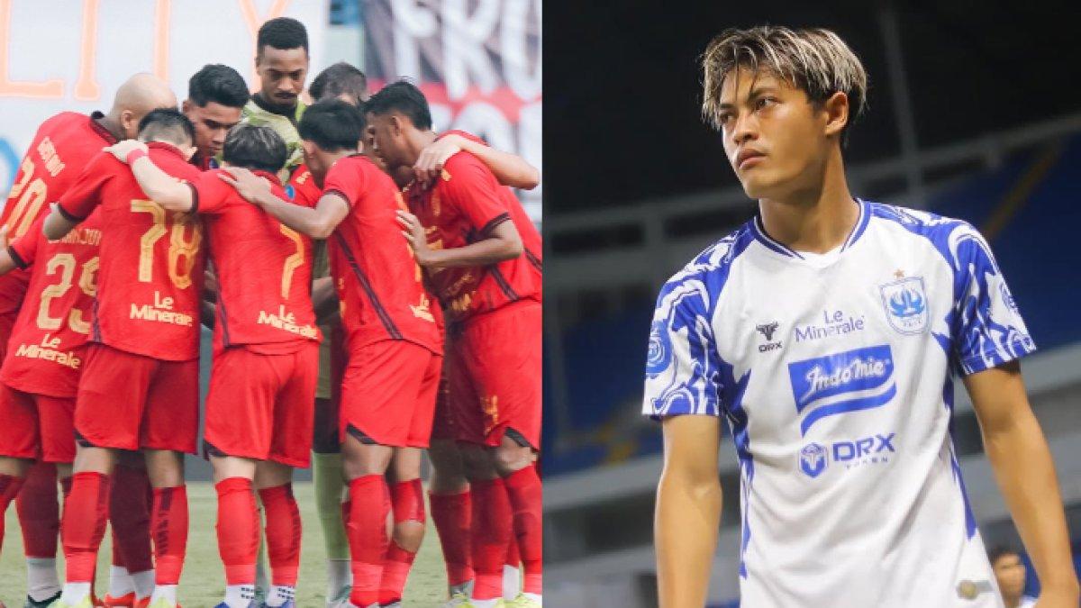 Skuad Persija Jakarta saat melakukan briefing sebelum laga (kiri) dan Alfeandra Dewangga (kanan).