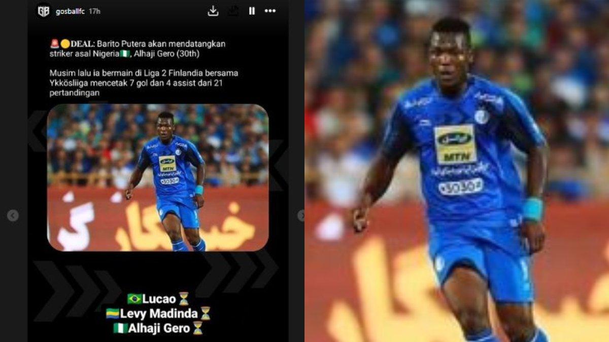 Alhaji Gero dikabarkan sepakat bergabung dengan Barito Putera untuk Liga 1 2024/2025.