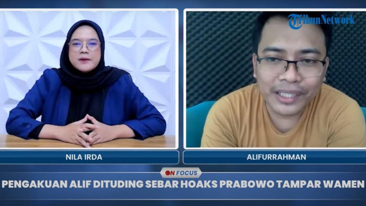 Tangkapan layar Alifurrahman saat buka suara terkait isu Prabowo Subianto menampar Wamentan, Kamis 21 September 2023.