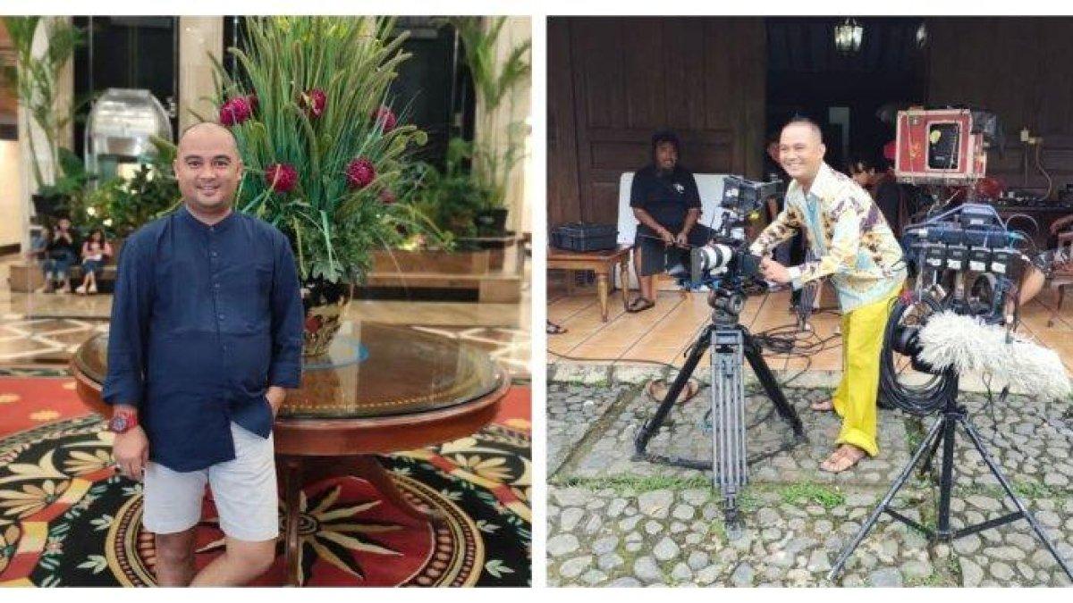 Almarhum aktor Sandy Permana (kiri) dan almarhum saat syuting sinetron Kabayan dan Jin Bangor.