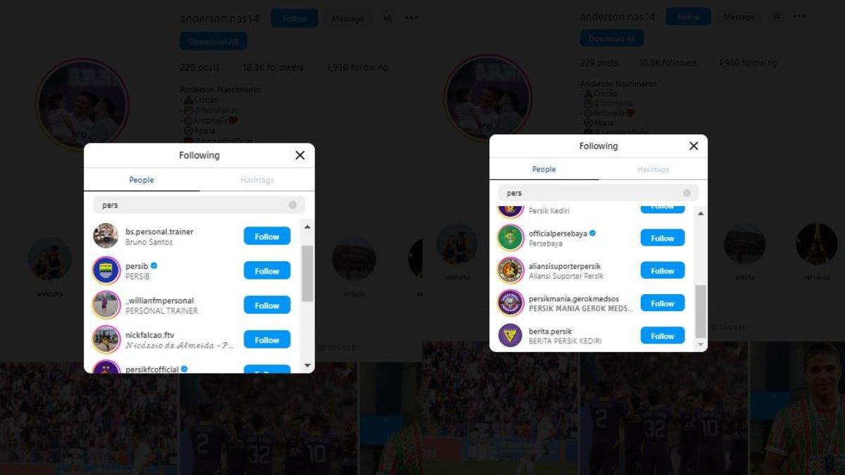 Anderson Follow Persib dan Persebaya 232