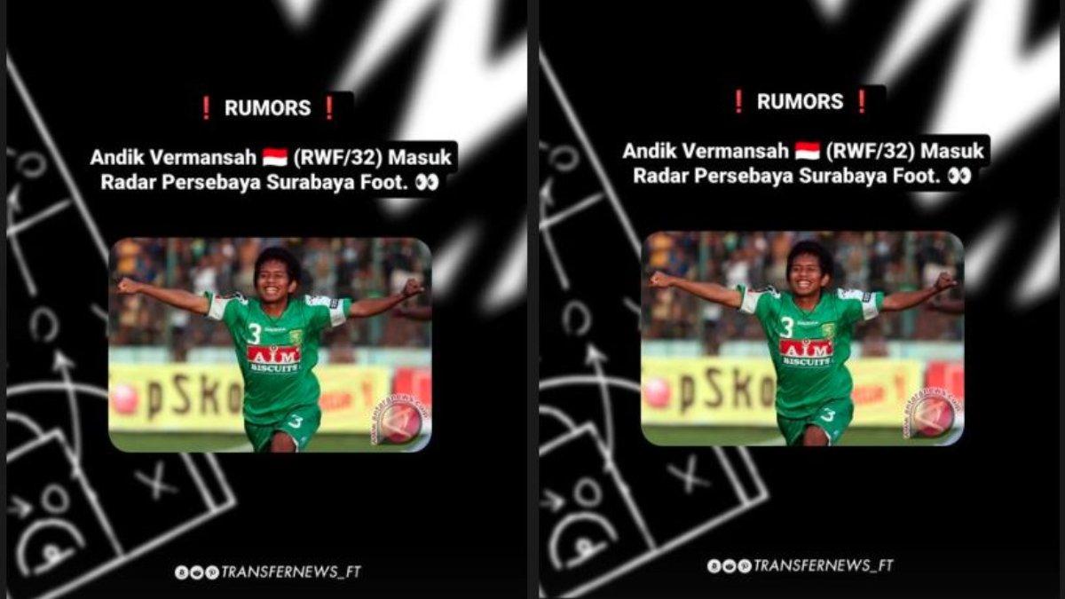Rumor mantan ikon Persebaya Surabaya, yakni Andik Vermansyah yang santer direkrut kembali jelang Liga 1 2024.