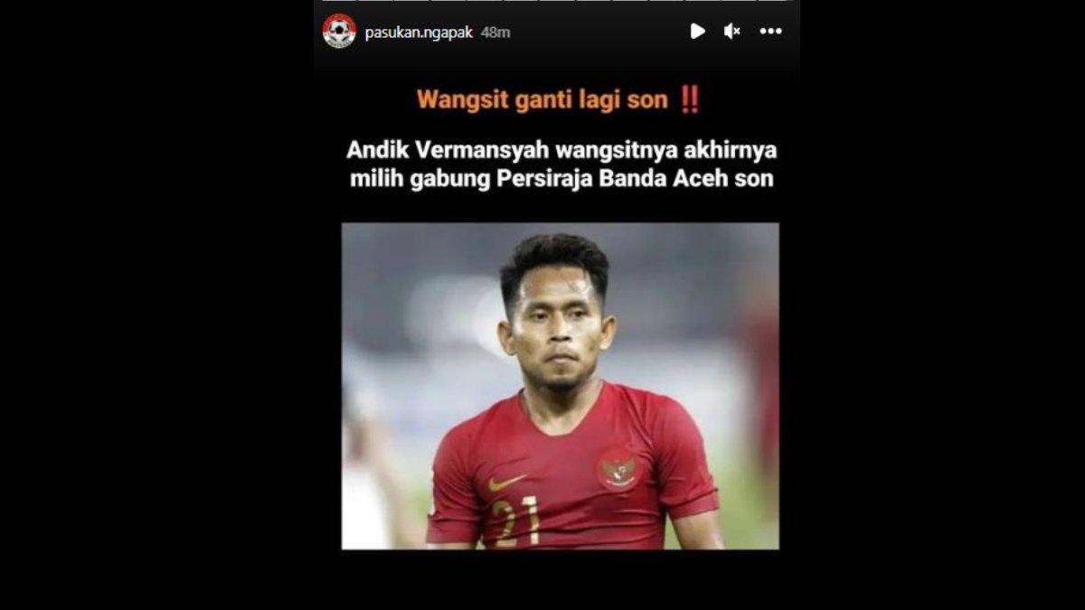 Rumor terbaru nasib Andik Vermansyah, di mana eks Timnas Indonesia tersebut kabarnya memilih Persiraja Banda Aceh jelang Liga 2 2023 dimulai.