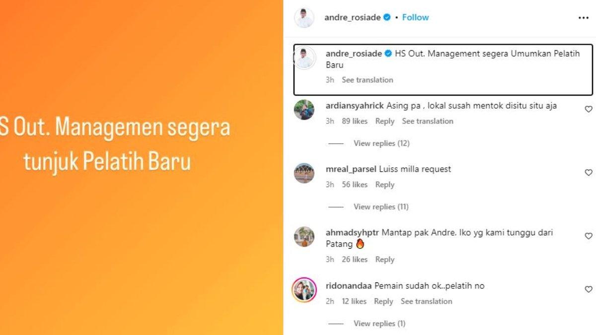 Penasehat Semen Padang, Andre Rosiade mengumumkan bahwa Hendri Susilo bakal mundur dari jabatannya sebagai pelatih Kabau Sirah di Liga 1 2024, Jumat (13/9). Didepaknya Hendri Susilo tak lama setelah Semen Padang kalah 1-2 dari Malut United di pekan keempat Liga 1 2024.