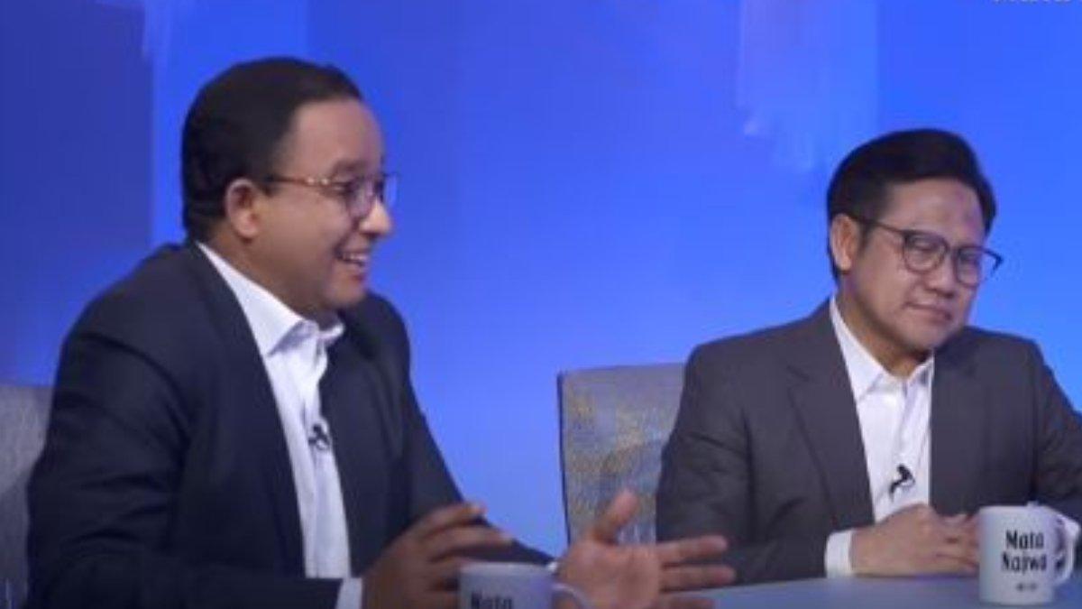 Anies Baswedan dan Muhaimin Iskandar saat menghadiri talkshow MataNajwa dalam program Narasi TV.