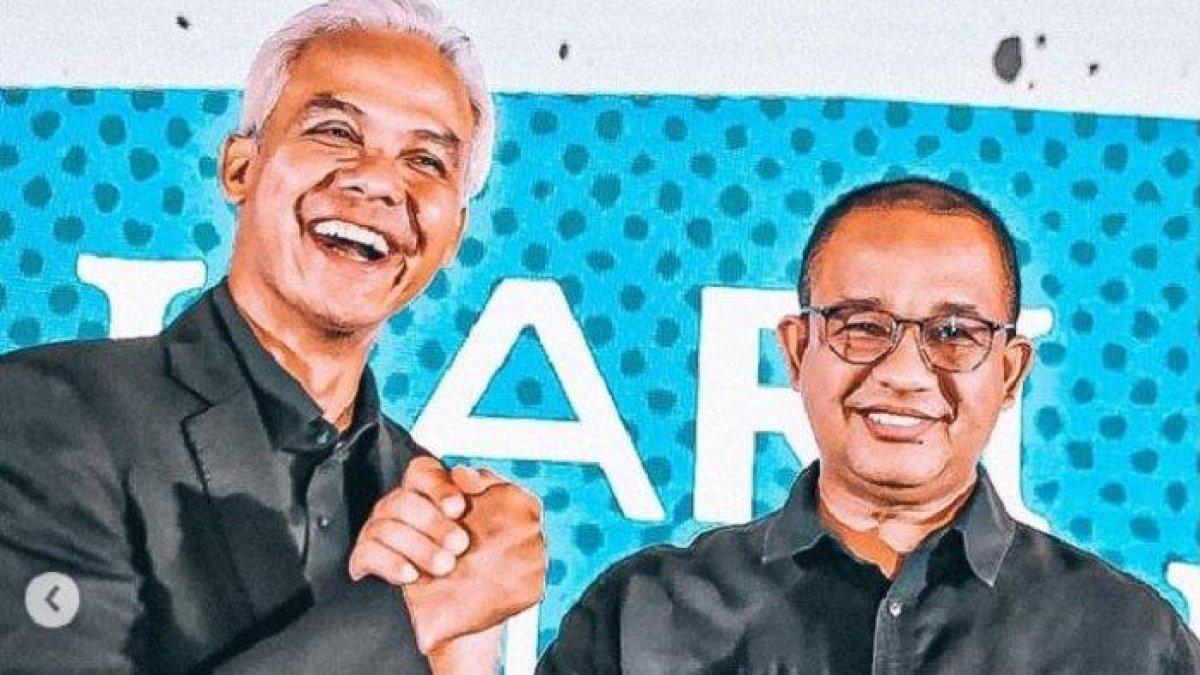 Bacapres Anies Baswedan (Kanan) unggah foto kebersamaannya dengan Bacapres Ganjar Pranowo (Kiri) di akun Instagram pribadinya di @aniesbaswedan.