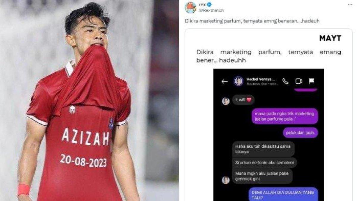 Pemain Timnas Indonesia, Pratama Arhan trending di media sosial X (Twitter), dikabarkan diselingkuhi sang istri Azizah Salsha.