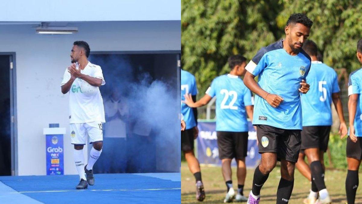 Kolase foto Ari Maring saat berseragam PSIM Yogyakarta
