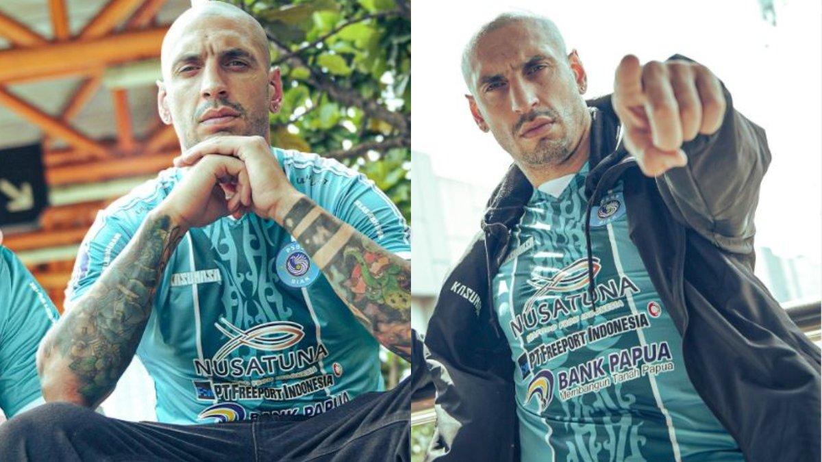 Potret striker anyar PSBS Biak, Ariel Nahuelpan.