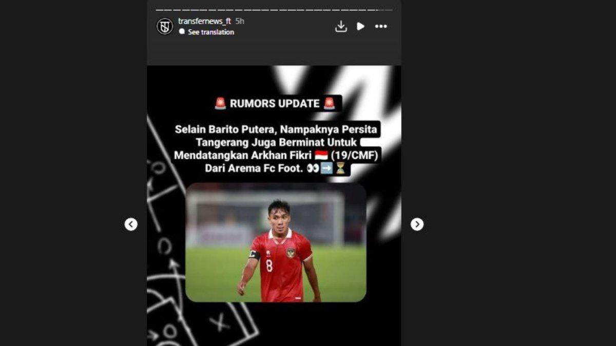 Arkhan Fikri masuk ke dalam lis bidikan Barito Putera dan Persita Tangerang.
