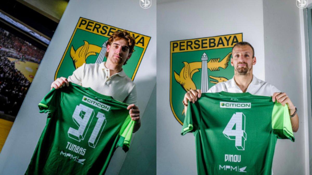 Kolase dua sosok asing baru di Persebaya Surabaya pada putaran kedua Liga 1 2024, Dejan Tumbas (kiri) dan Dime Dumov (kanan).